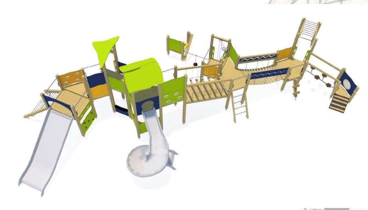 De luni se amplasează noul ansamblu de joacă în Parcul Mare